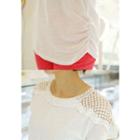 Lace-trim Shoulder T-shirt