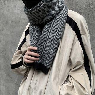 Knit Scarf Black & White - One Size