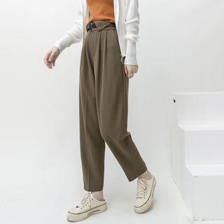 High-waist Plain Dress Harem Pants