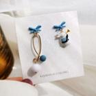 Rabbit Asymmetrical Ear Stud / Clip-on Earring