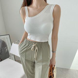 Ribbed Asymmetric Tank Top