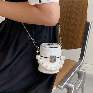 Beaded Cylinder Crossbody Bag