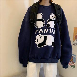 Panda Printed Knit Sweater