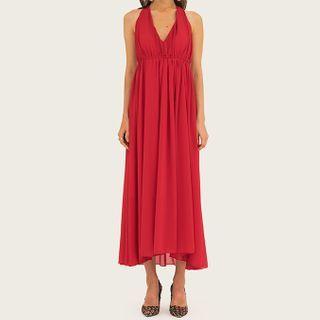 Halter-neck Maxi Shift Dress
