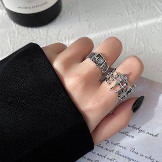 Cross Ring / Buckled Open Ring / Set