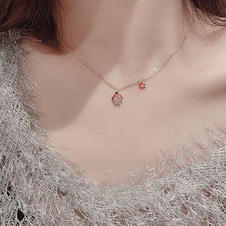 Ladybug Rhinestone Necklace Necklace - One Size