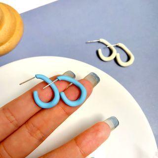 Half Hoop Sterling Silver Ear Stud