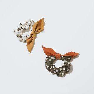 Bow-accent Polka Dot Hair Tie