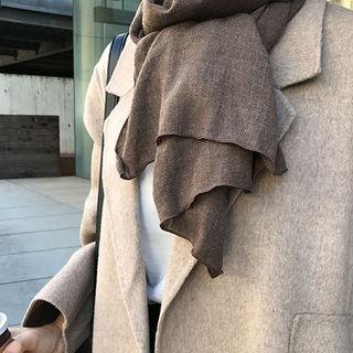 Cashmere Blend Slit-side Coat With Sash