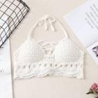 Halter-neck Lace Bikini Top