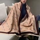 Print Shawl Khaki - One Size