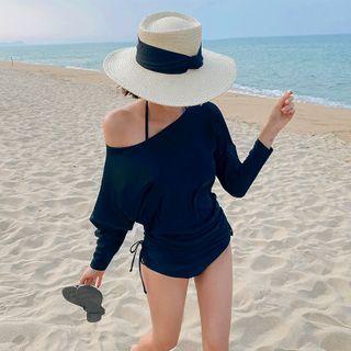 Swim Set: Cover-up + Bikini Top + Bottom