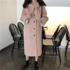Long Buttoned Coat With Hat