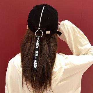 Baseball Cap With Lettering Strap