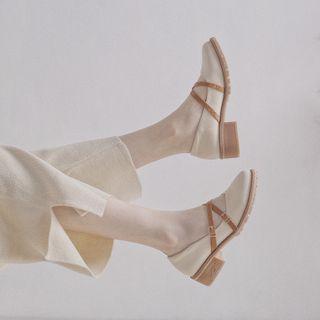 Low Heel Double-strap Mary Jane Pumps