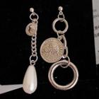 Non-matching Faux Pearl Dangle Earring 0480a - 1 Pair - Earring - One Size