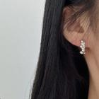 Bead Stud Earring 1 Pair - E406 - Stud Earrings - Silver - One Size