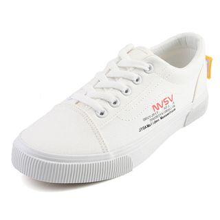 Letter Canvas Lace-up Shoes