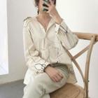 Print Long-sleeve Loose-fit Shirt