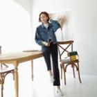 Balloon-sleeve Denim Trucker Jacket
