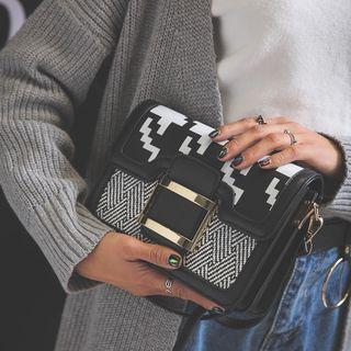 Patterned Boxy Crossbody Bag