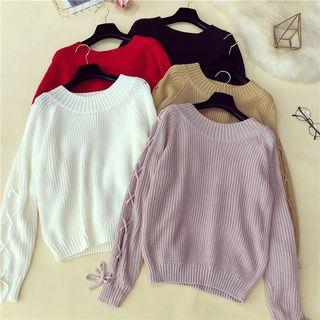 Long-sleeve Crewneck Knit Pullover