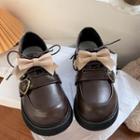 Bow Accent Platform Lace-up Shoes