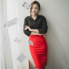Wide-cuffs Blouse