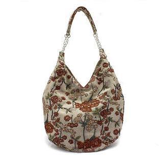 Floral Embroidered Shoulder Bag