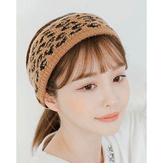 Leopard Wide Knit Headband
