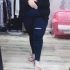 Plus Size Distressed Jeggings