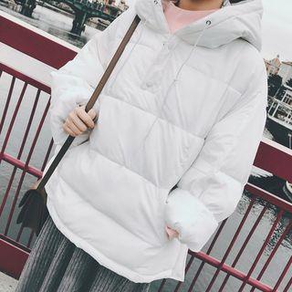 Hoodie Padded Jacket With Gloves