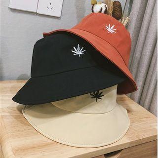 Maple Embroidered Bucket Hat