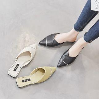 Block Heel Buckled Flats