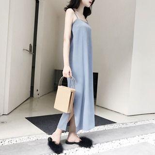 Set: Long Cardigan + Plain Dress