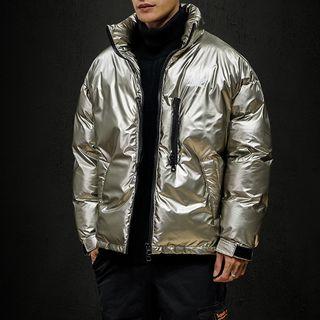 Letter Print Padded Jacket