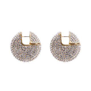 Gold Round Earrings  - One Size