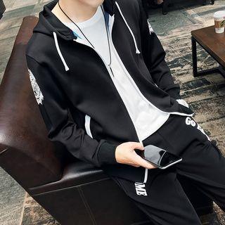 Set: Printed Hooded Jacket + Pants