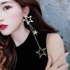 Alloy Star Fringed Earring 1 Pair - Earrings - Gold - One Size