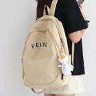 Lettering Canvas Backpack / Bag Charm / Set