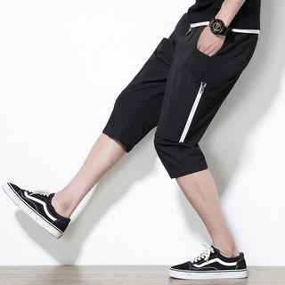 Cropped Zip-up Pants