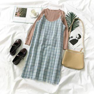 Spaghetti-strap Tweed Dress