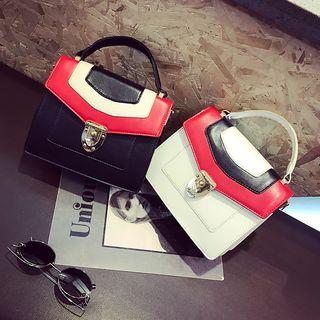 Color Block Satchel Bag