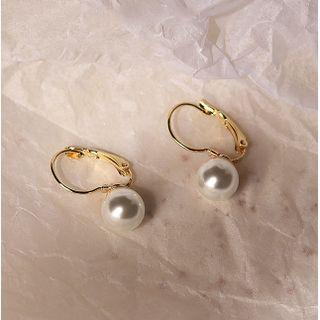 Beaded Drop Earring 1 Pair - C - 219 - Gold & Silver White - One Size