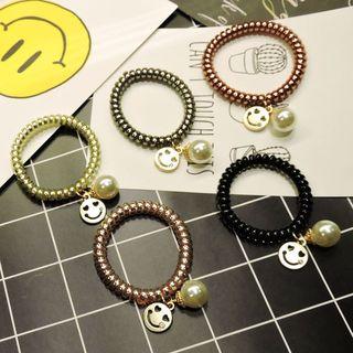 Faux Pearl Coil Hair Tie