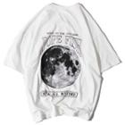 Short-sleeve Moon Print T-shirt / Cargo Pants