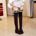 Furry Over The Knee Boots