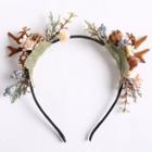 Deer Horn Floral Hair Band As Shown In Figure - One Size
