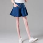 Denim A-line Skort