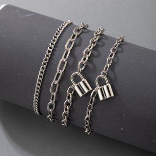 Set Of 4: Bracelet 19173 - Set Of 4 - Silver - One Size